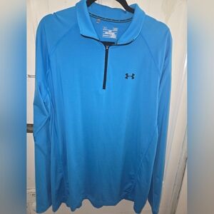Under Armour Blue Quarter-Zip Pullover Size Large Loose Fit Like New